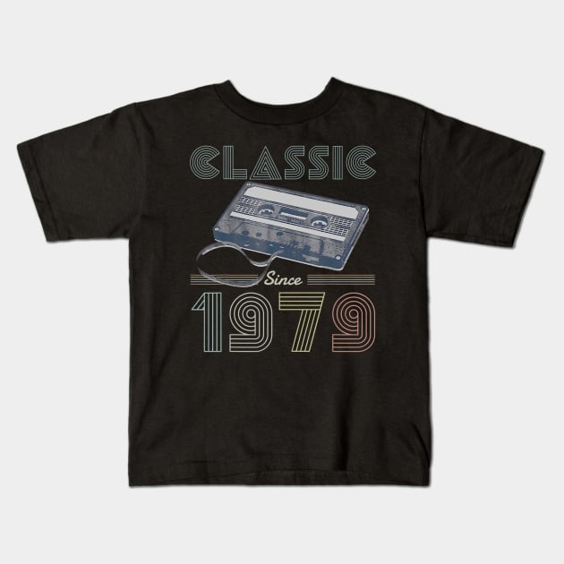 40th Birthday Gift Classic 1979 Year Old Mixtape 40 Year Old Kids T-Shirt by bummersempre66